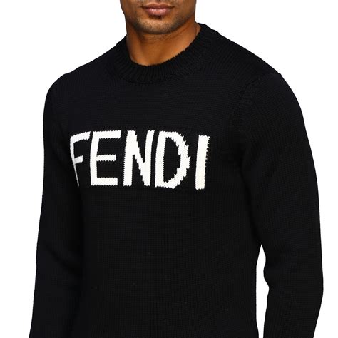 fendi black sweater fzz919 03r|FENDI Sweaters for Men .